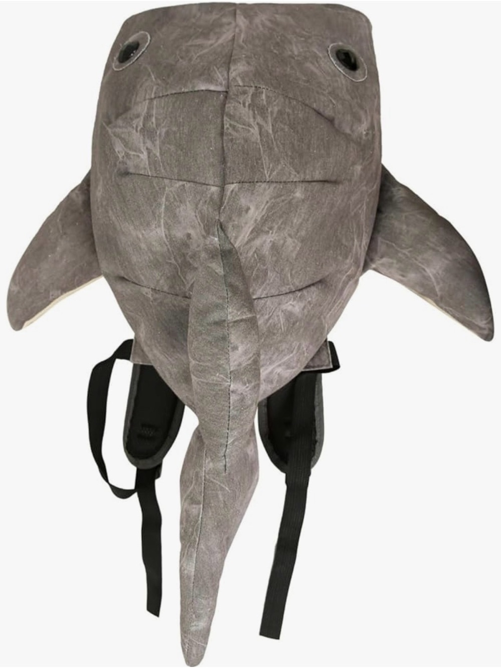 Plush Shark Backpack in Gray